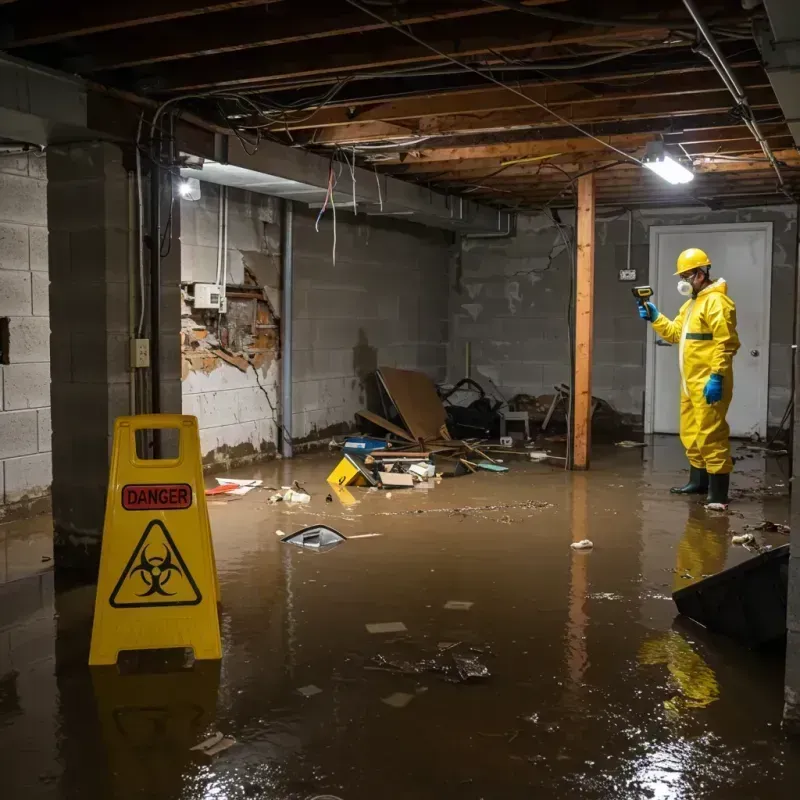 Flooded Basement Electrical Hazard in Curtisville, PA Property